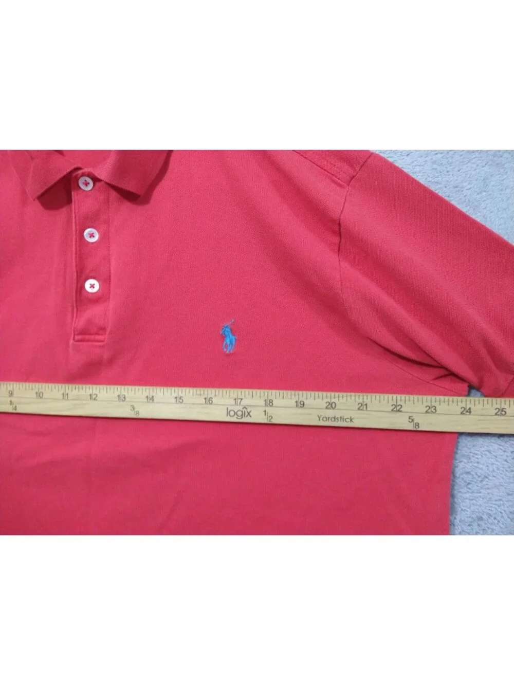 Ralph Lauren Polo Shirt Mens XL Pink Pima Stretch Mesh Short Sleeve Cotton